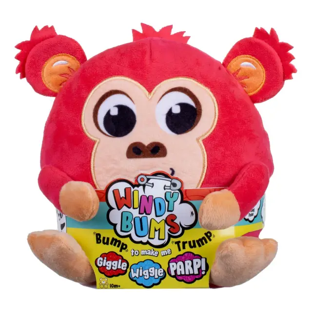 Windy Bums Giggling Farting Monkey Soft Toy