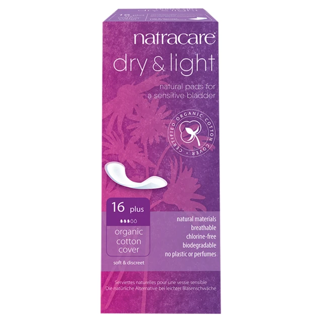 Natracare 16 Dry & Light Incontinence Plus Pads