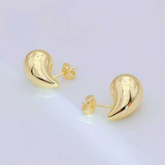 Tear Drop Small Stud 18K Gold Plated Earrings