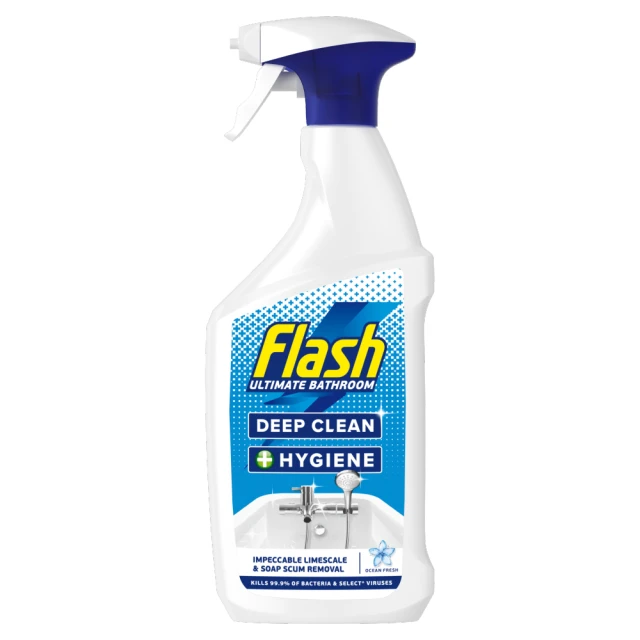 Flash Deep Clean & Hygiene Anti-Bac Bathroom Cleaner 800ML