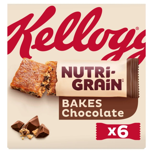 Kellogg's Nutri-grain Bakes Chocolate Snack Bars 6pk 270g