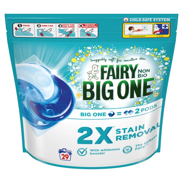 Fairy Non Bio The Big One PODS, Washing Liquid Capsules 29 Washes