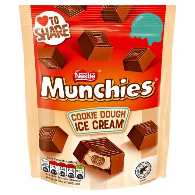 Nestle Munchies Cookie Dough Ice Cream Pouch 97G