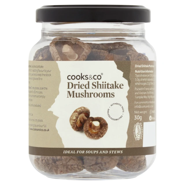 Cooks & Co Dried Shii-Take Mushrooms - 30G