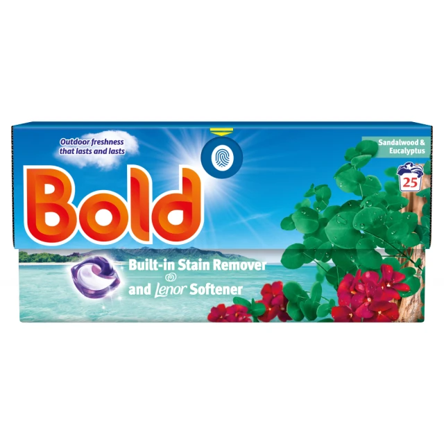 Bold PODS Washing Liquid Capsules 25 Washes , Sandalwood & Eucalyptus