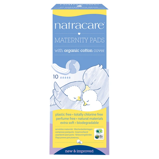 Natracare 10 Maternity Pads with Organic Cotton Cover