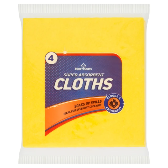 Morrisons 4 Super Absorbent Cloths