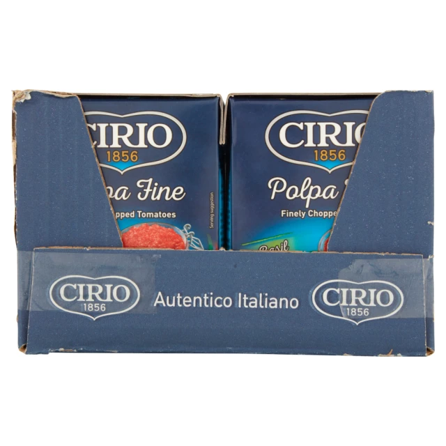 Cirio Polpa Fine Finely Chopped Tomatoes With Basil 390g