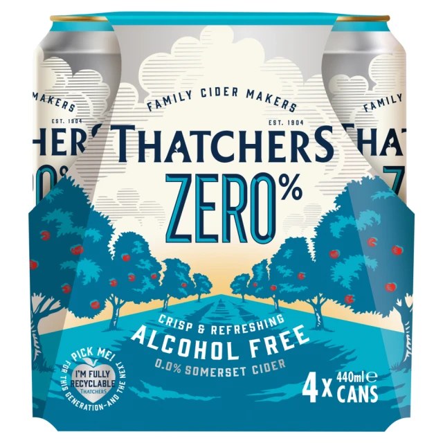 Thatchers Zero Cider 4 X 440Ml