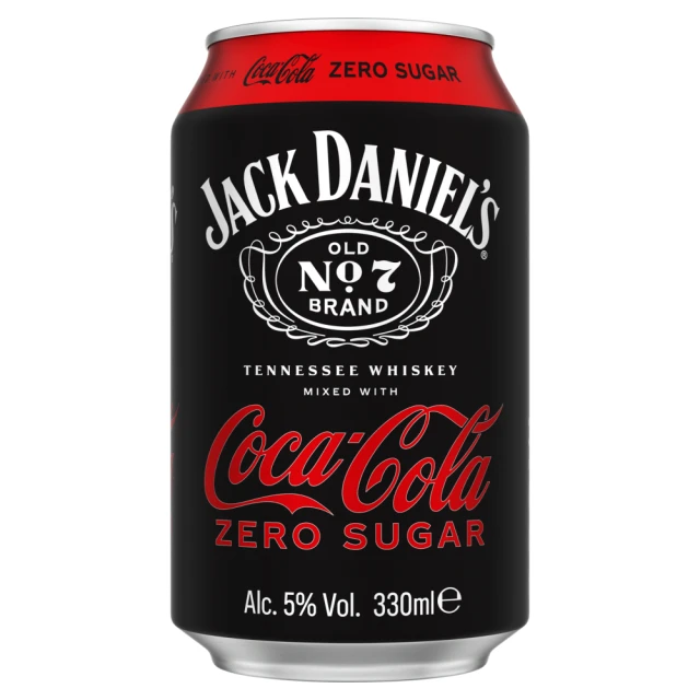 Jack Daniel'S & Coca-Cola Zero Sugar 330ml (Abv 5%)