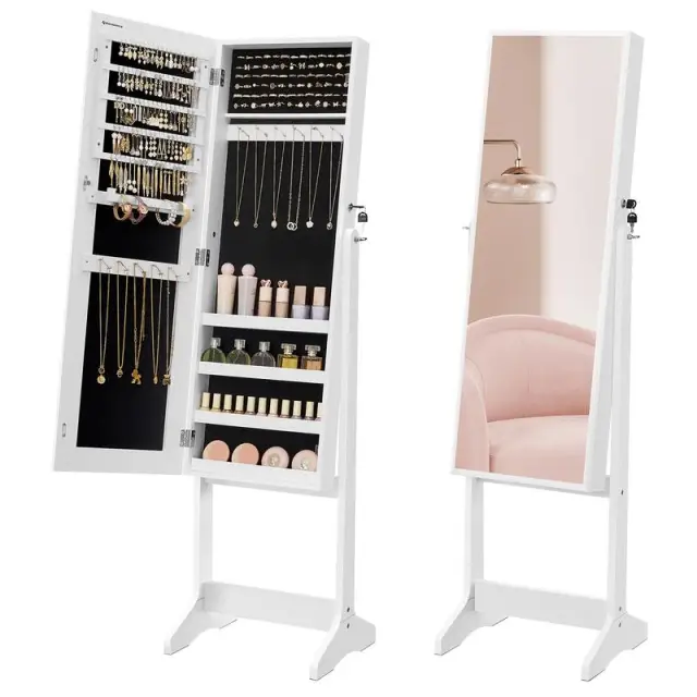SONGMICS Jewelry Armoire, 151.5x41x36.5cm
