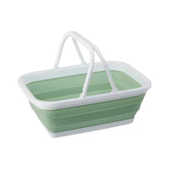 Averill Collapsible Laundry Basket in Green