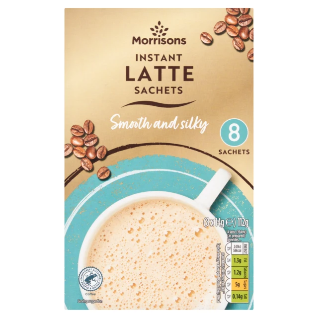 Morrisons classic Instant Latte Sachets 8 X 14G