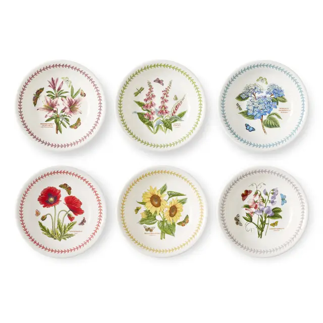 Portmeirion Botanic Garden Meadow Set Of 6 Pasta Bowls -Assorted Designs