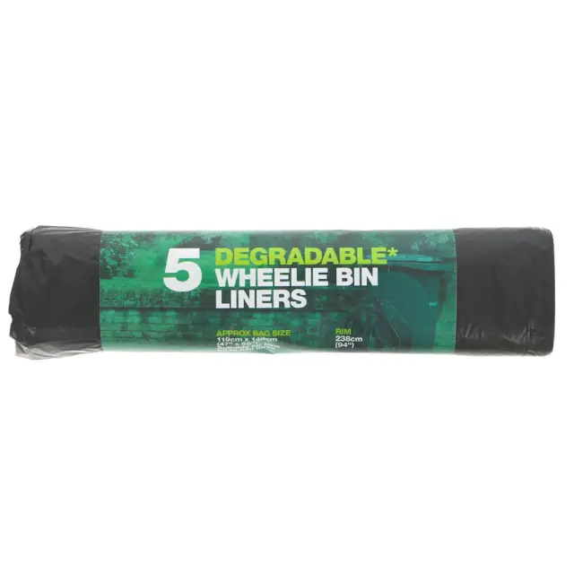 D2W - Wheelie Bin Liners 240L - 100% Degradable, 119x140cm - ROLLS