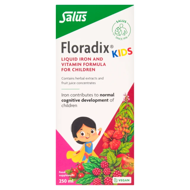 Floradix Kids Liquid Iron and Vitamin Formula for Children Food Supplement 250ml