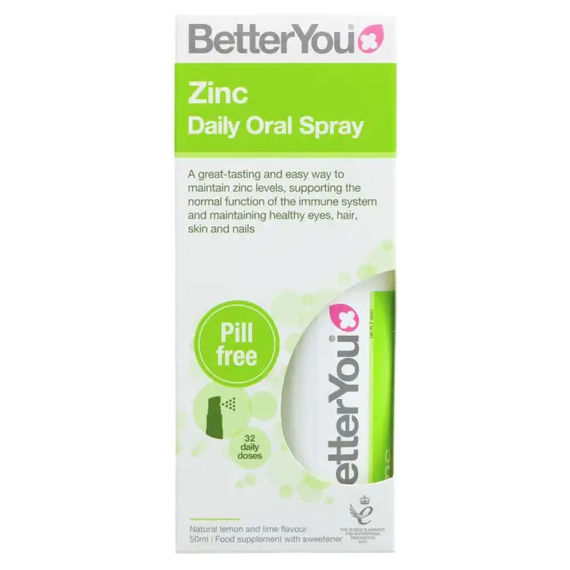 BETTER YOU - Zinc Oral Spray - Natural Lemon & Lime Flavour - 50ML