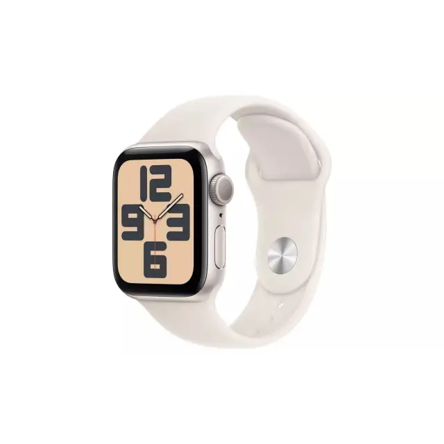 Apple Watch SE 40mm GPS - Starlight Aluminum Case with Starlight Sport Band (Small/Medium)