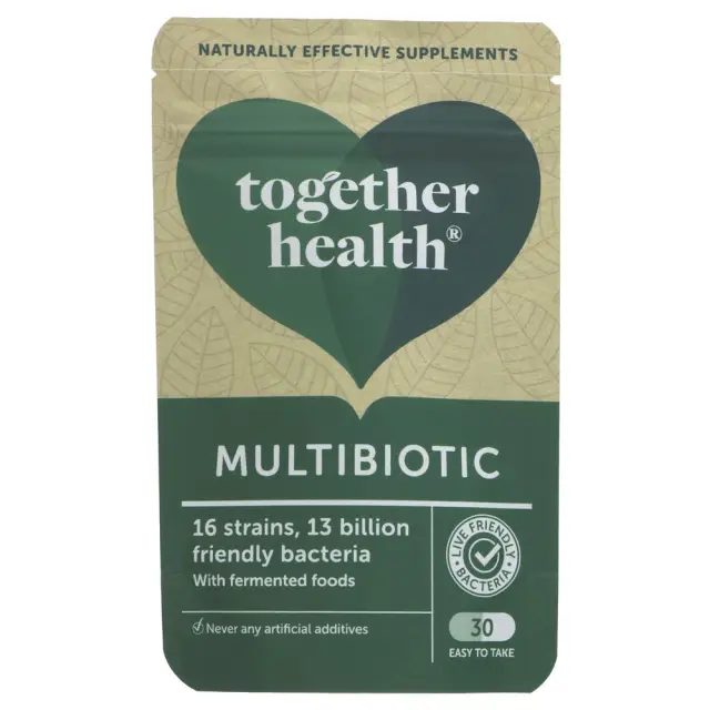 TOGETHER HEALTH - Multibiotic - 16 Strains - 13 Billion CFU,Fermented Foods - 30 CAPS