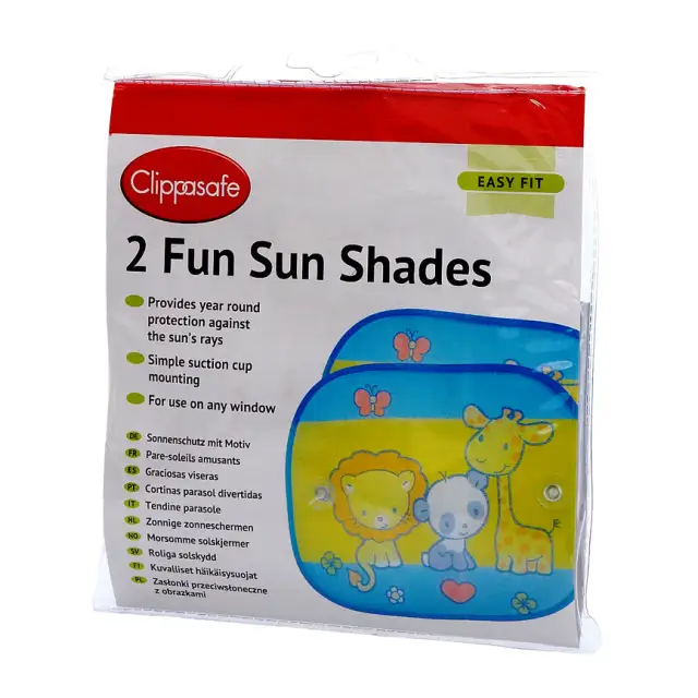 Fun Sun Screens (Twin pack) (52/1) Safari Multi Coloured
