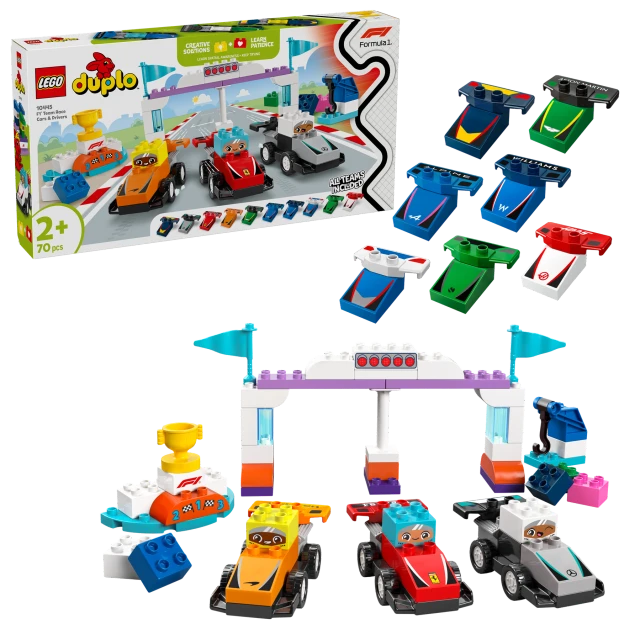 LEGO DUPLO 10445 Town F1 Team Race Cars & Drivers Set