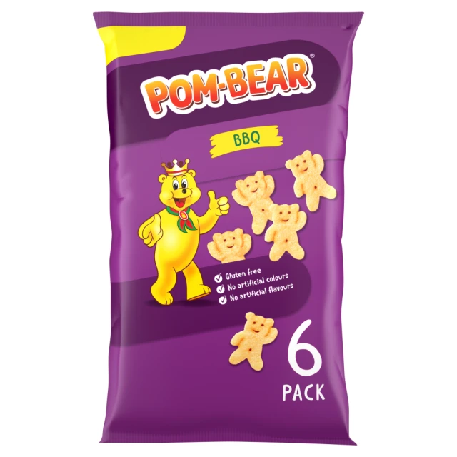 Pom-Bear Bbq Crisps 6 X 13G