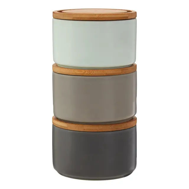 Fenwick Set of Three Stacking Canisters