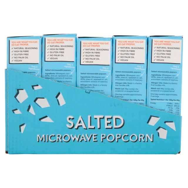 Proper - Salted Microwave Popcorn (3 x 70g) - 210g