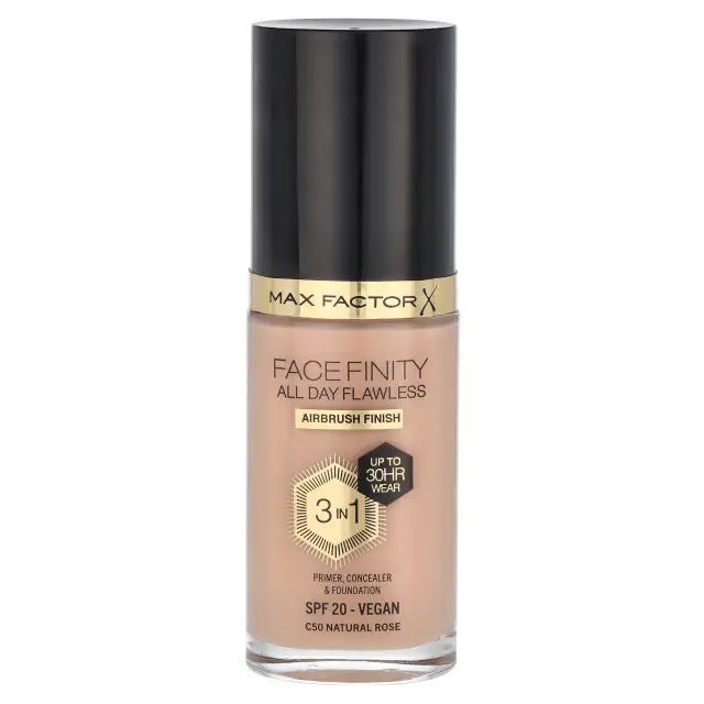 Max Factor Facefinity All Day Flawless 3 In 1 Foundation 30 ml - C50 Natural Rose