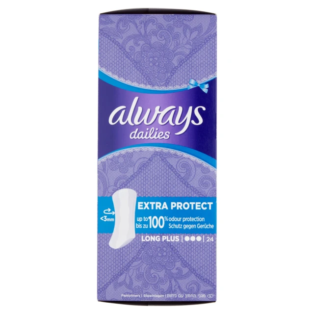 Always Dailies Extra Protect Panty Liners Long Plus 24 Panty Liners