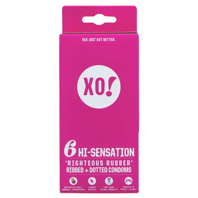 Here We Flo XO! Hi-Sensation Vegan Condoms
