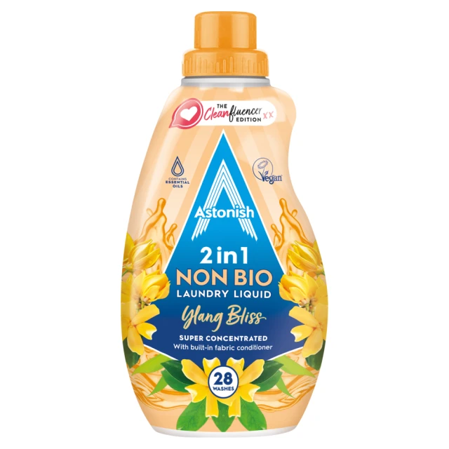 Astonish 2 in 1 Non Bio Laundry Liquid Ylang Bliss 840ml