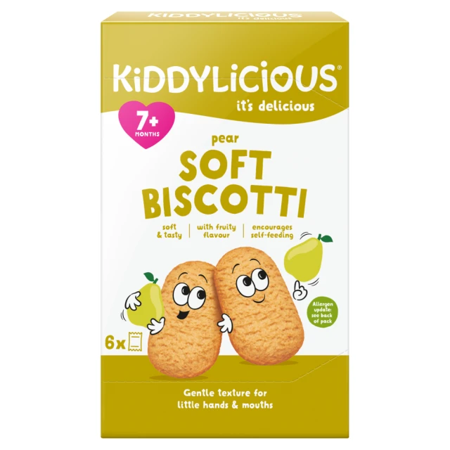 Kiddylicious Pear Soft Biscotti 7+ Months 120G