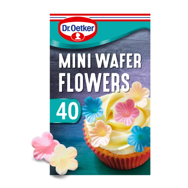 Dr. Oetker Mini Wafer Flowers 40Pk