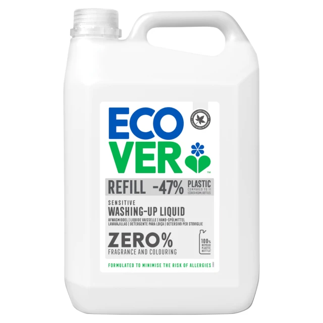 Ecover Zero Sensitive Washing-Up Liquid Refill 5L