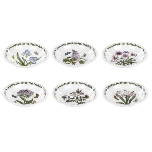 Portmeirion Botanic Garden Set Of 6 Pasta Bowls- Assorted Designs