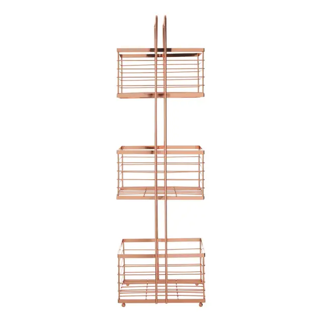 Linnea Rose Gold Rectangular Storage Caddy