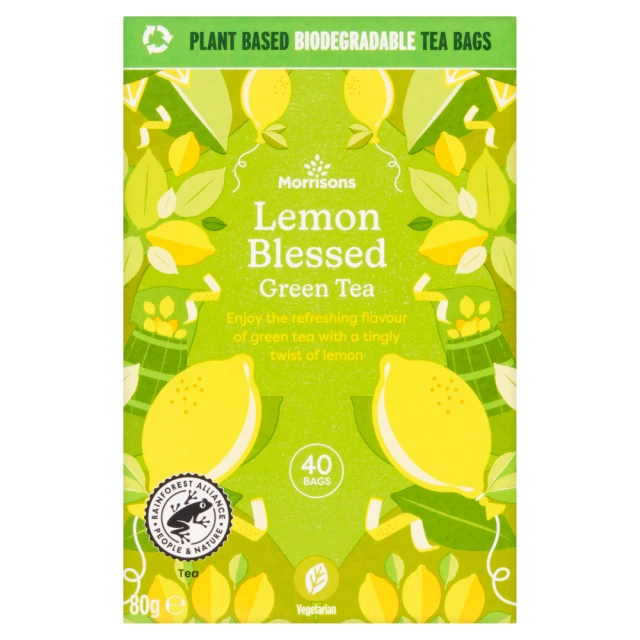 Morrisons Lemon Blessed Green Tea 40'S 80G