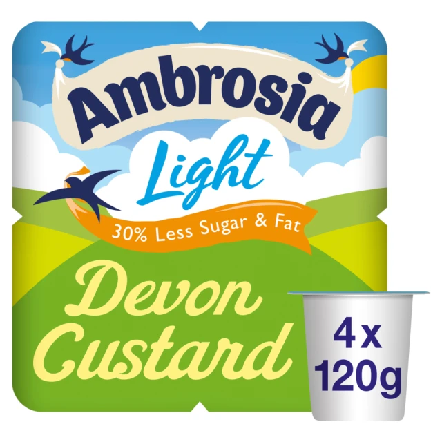 Ambrosia Light Custard Pot 4 Pack 480g