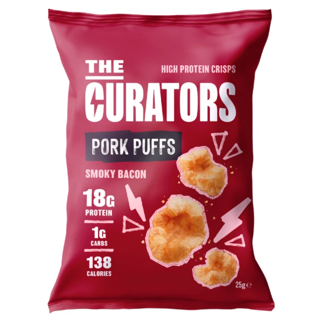 The Curators - Smoky Bacon Pork Puffs - 25g