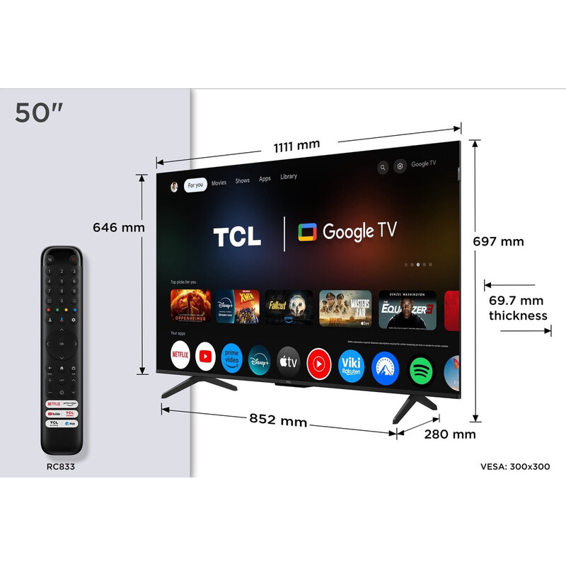 TCL 50英寸4K QLED电视 2