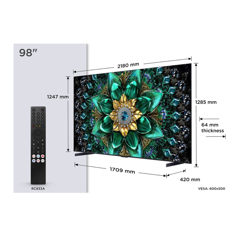 TCL 98英寸4K QD-MiniLED电视 2